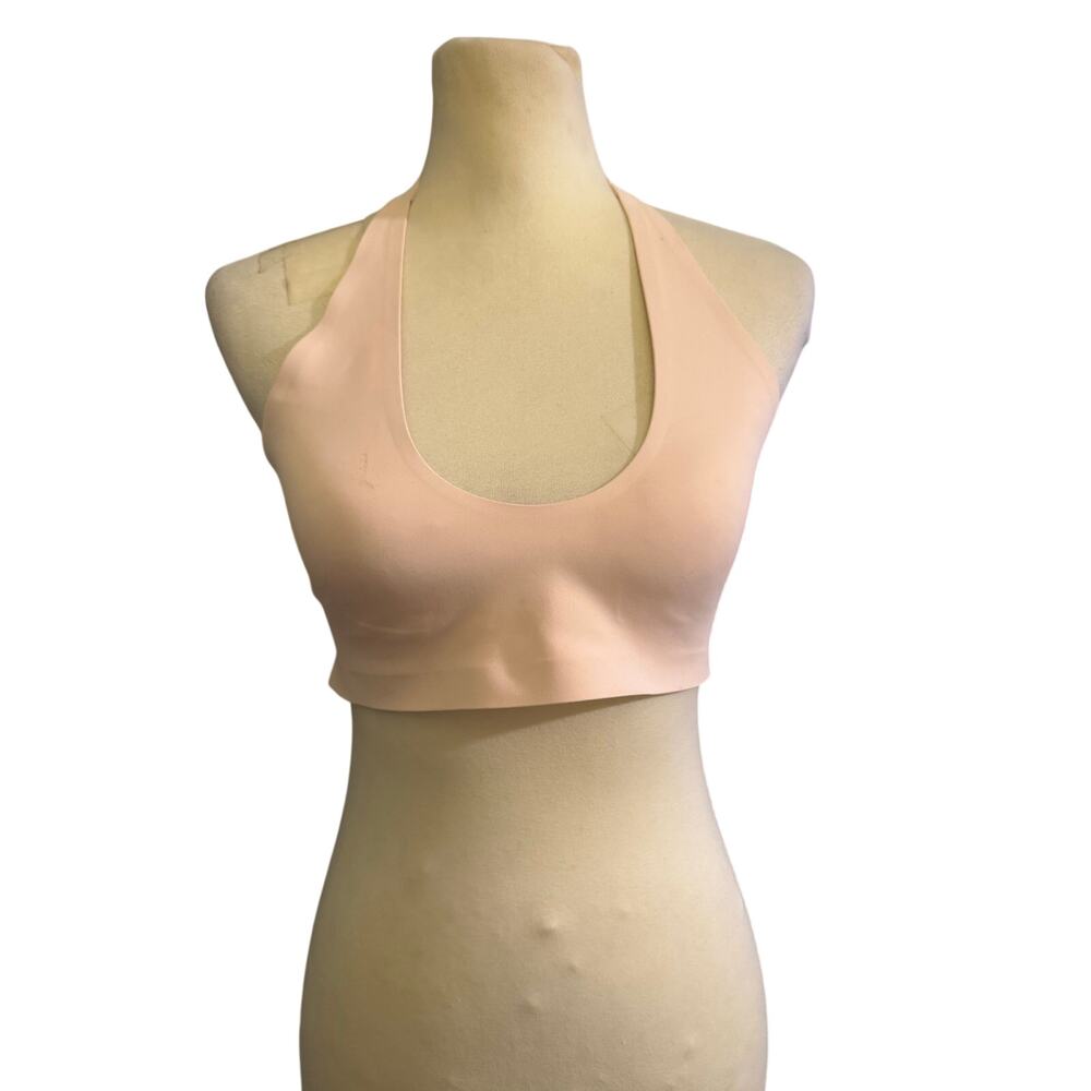 Free People Intimately Simply There Seamless Halter Bralette Bra – Blush Pink M